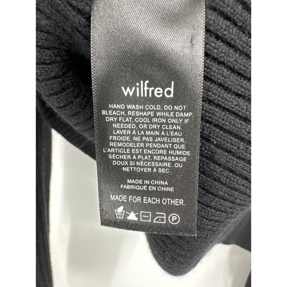 Wilfred Rebecca Ribbed cropped turtleneck sweater Black Size Large - Picture 7 of 8